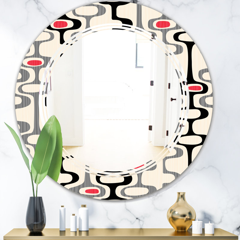 East Urban Home Abstract Design Ix Triple C Modern Contemporary Frameless Wall Mirror