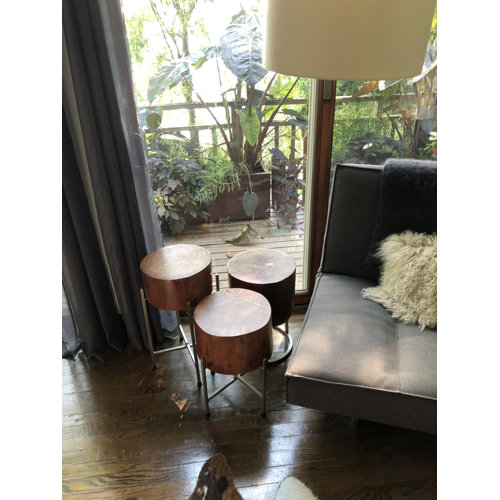 Wood Block End Table Wood Block End Table
