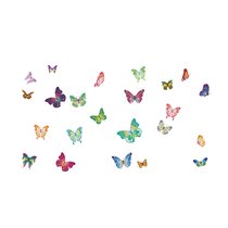 Black Size 20ES x 40ES Butterfly Color Peel & Stick Wall Sticker Design with Vinyl Moti 2133 3 Decal 