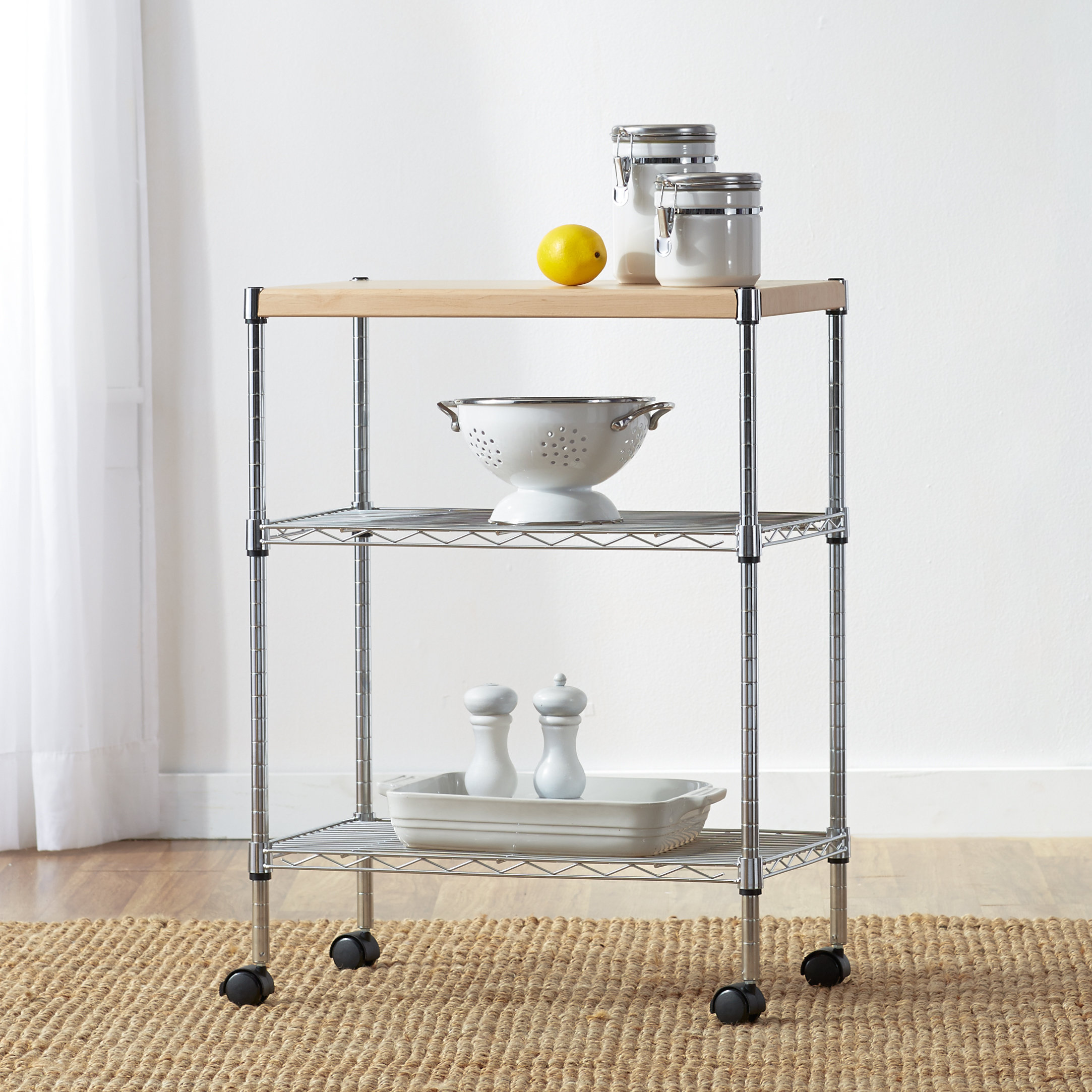 Wayfair Basics Adjule Kitchen Cart Reviews Ca Wayfair Basics Adjule Kitchen Cart