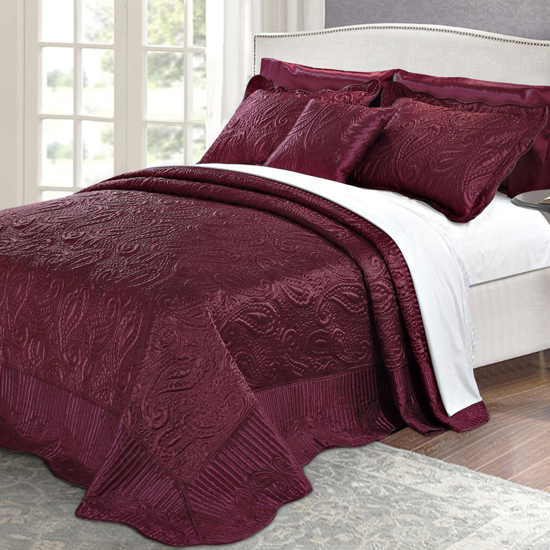 Serenta Quilted Satin 4 Piece Quilt Set & Reviews | Wayfair.ca