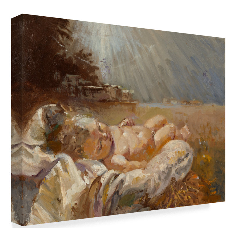 Trademark Art Baby Jesus Oil Painting Print On Wrapped Canvas