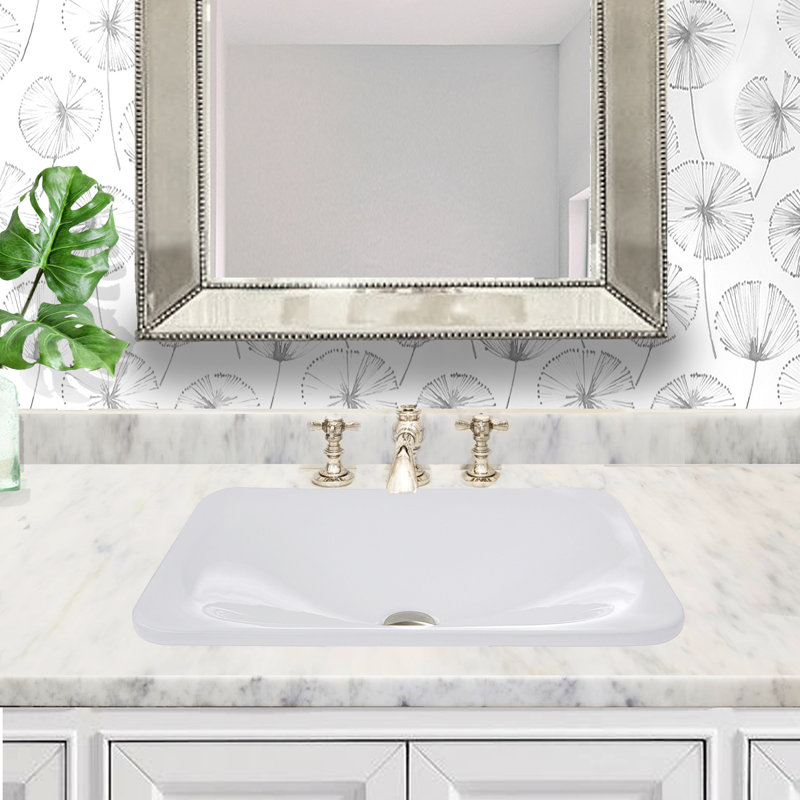 Nantucket Sinks Great Point Vitreous China Rectangular Drop In Bathroom Sink