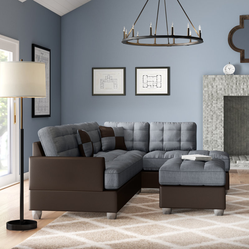 Giuliana 104" Reversible Sectional with Ottoman