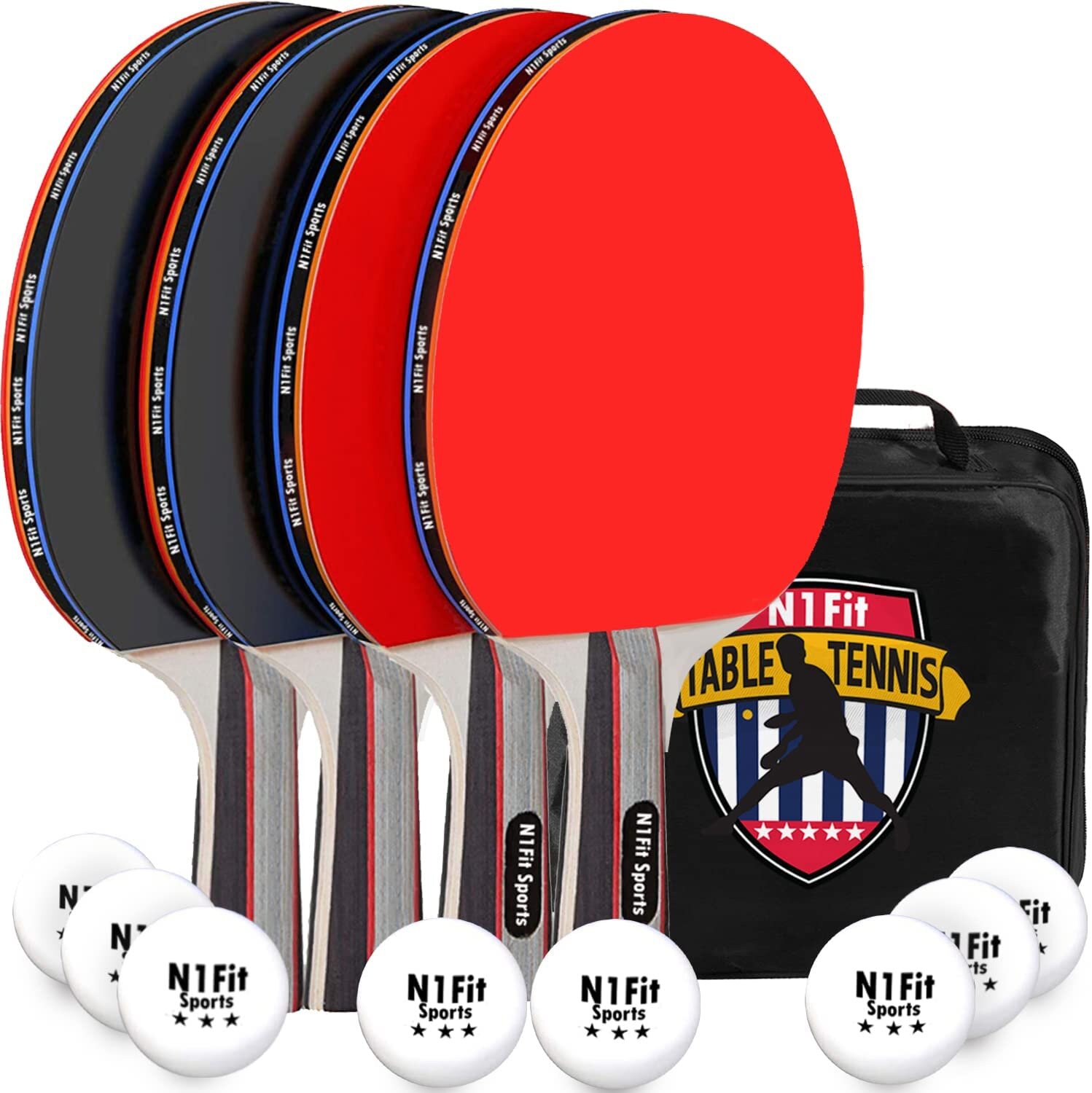 Table Tennis Ping Pong Professional Official Size Sports Paddle Racket Set Blue 
