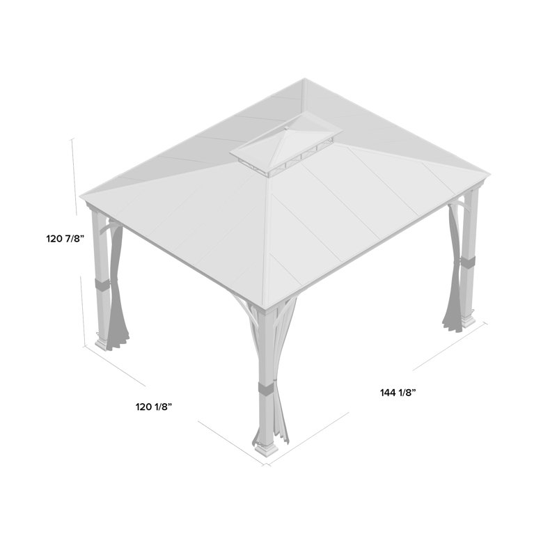Sunjoy 12 Ft W X 10 Ft D Steel Patio Gazebo Reviews Wayfair