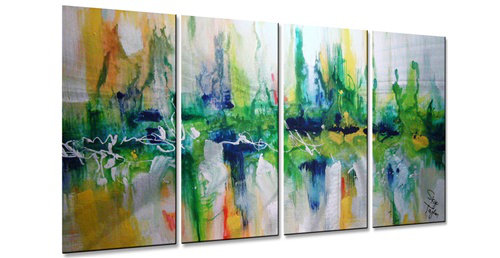 All My Walls Emerald City By Skye Taylor 4 Piece Painting Print