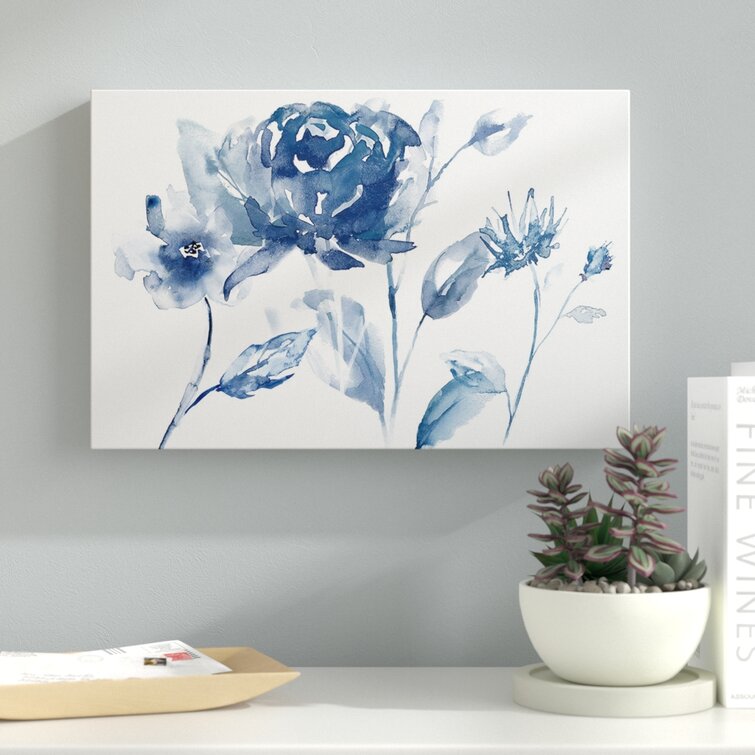 Ebern Designs Translucent Blues I - Wrapped Canvas Print & Reviews ...