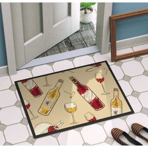 Red and White Wine Indoor/Outdoor Doormat