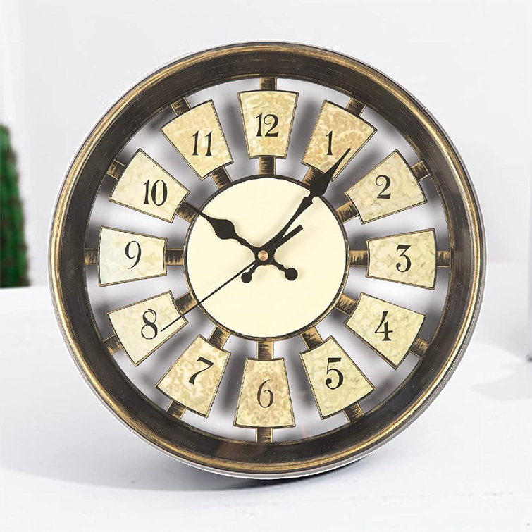 12 Inch Retro Wall Clocks Vintage Silent Non Ticking Quality Quartz Battery Operated Easy Read Home Decor Decorative Wall Clock For ...