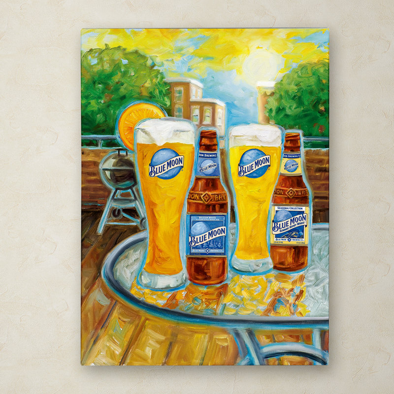 Miller Coors Summer By Blue Moon Painting Print On Wrapped