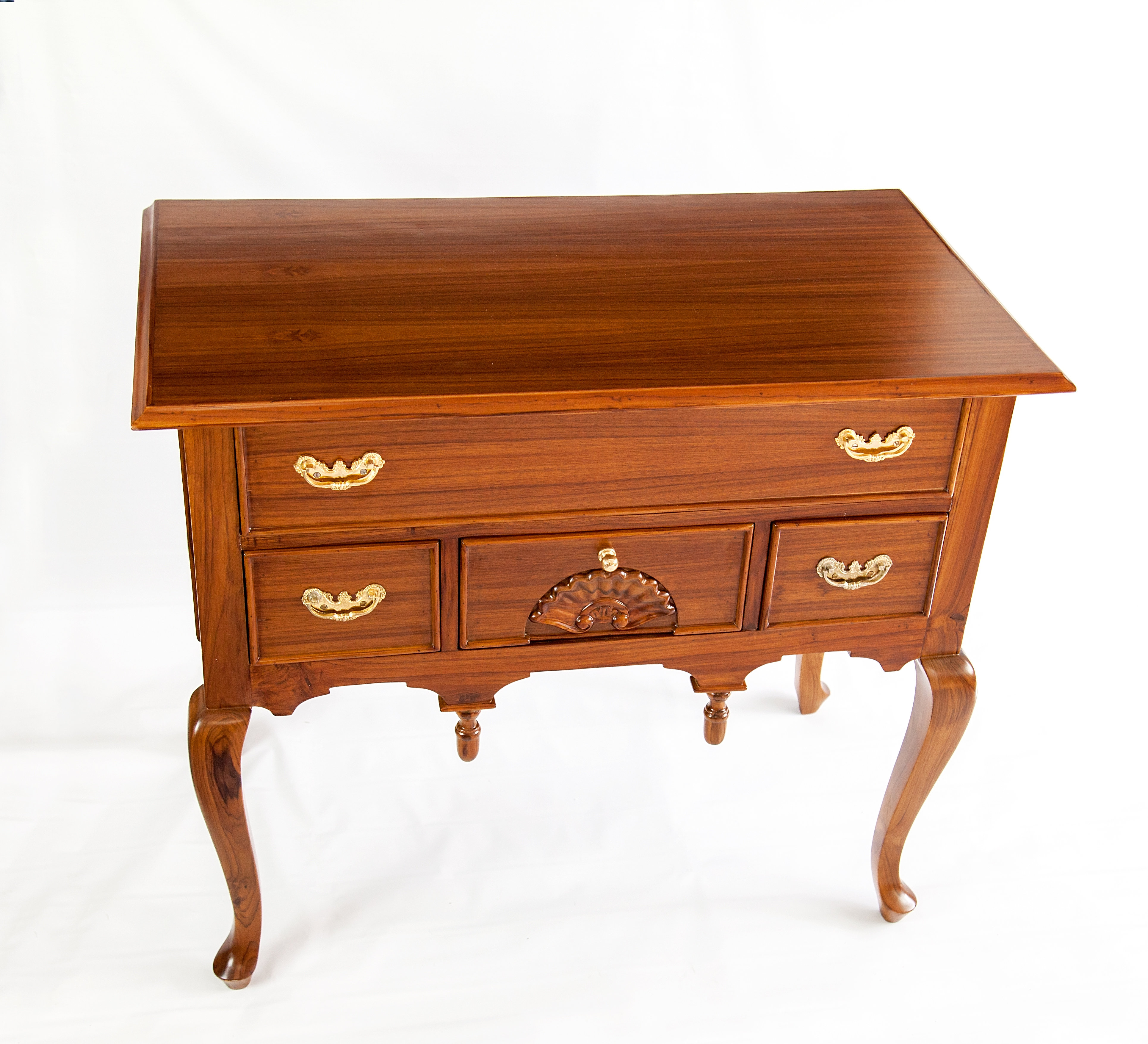 The Silver Teak Queen Anne S Lowboy 4 Drawer Accent Chest Wayfair