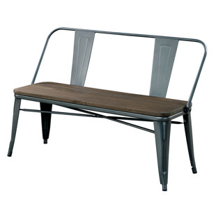 Go to store & view more images Williston Forge Katheryn Wood/Metal Bench