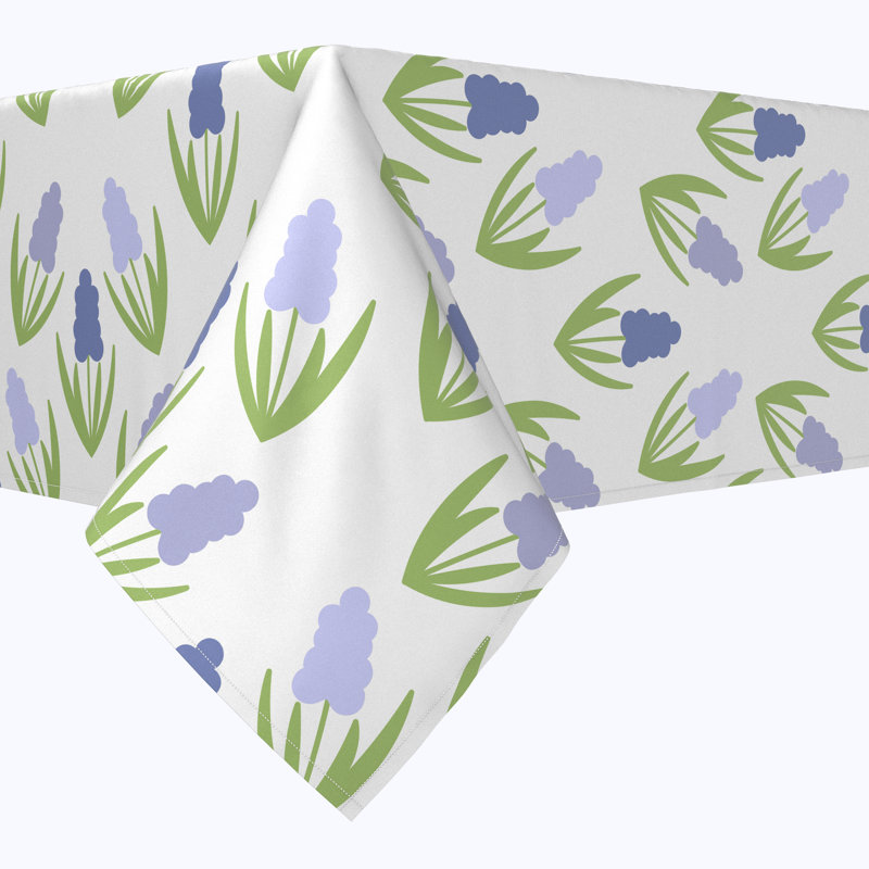Rosalind Wheeler Noah Simple Hyacinths Tablecloth | Wayfair