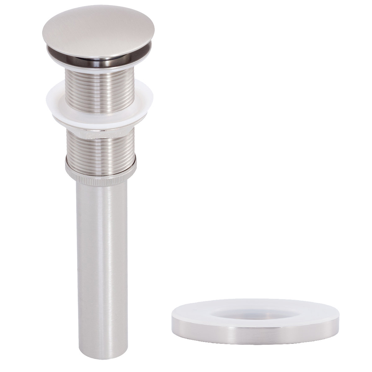 PP Plunger BN for bathroom and sink Quick drain 6 inch Black