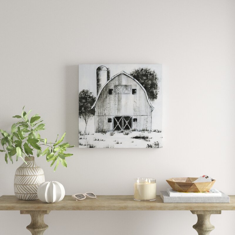 Black And White Barn I Oil Painting Print Reviews Joss Main