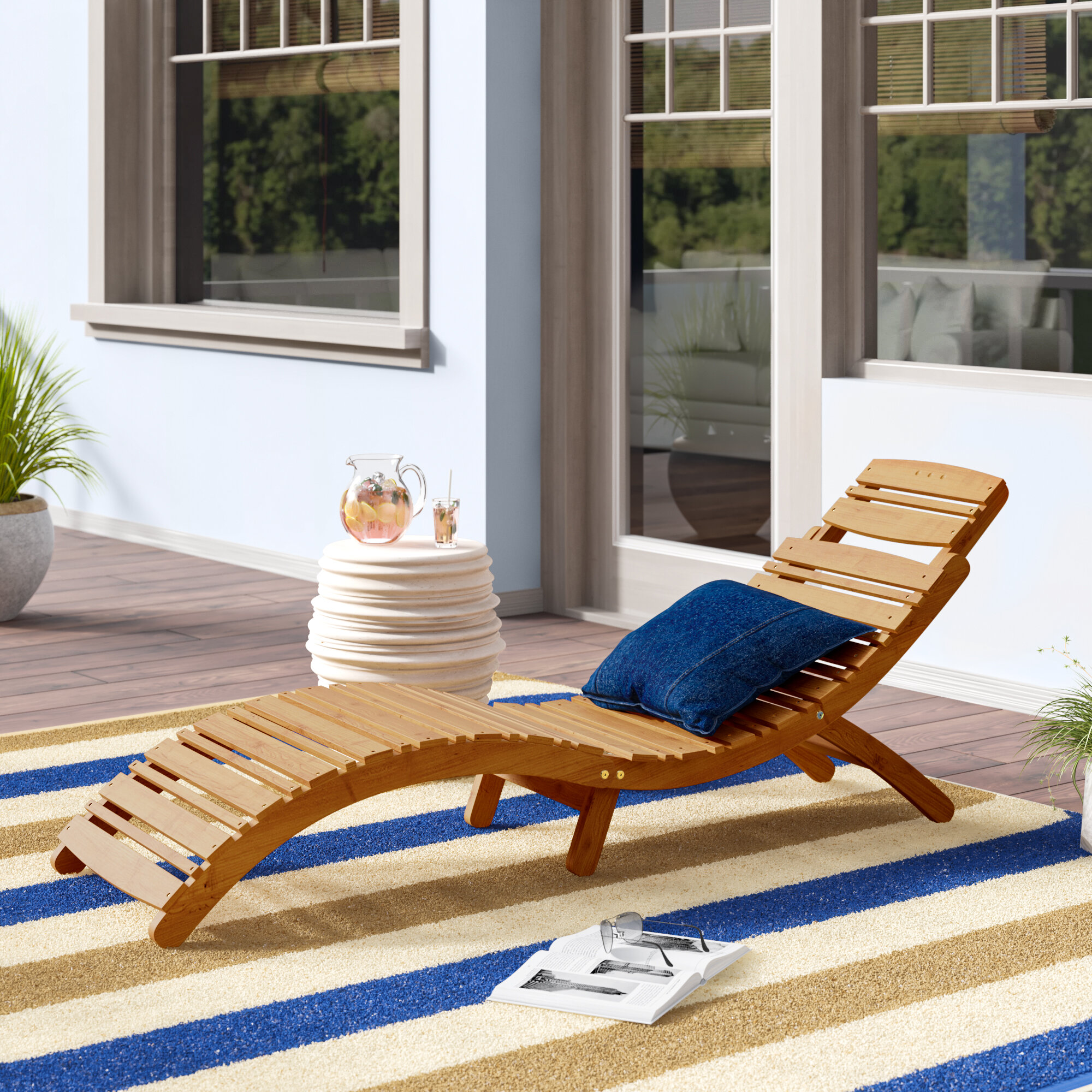 chaise lounge chair wood