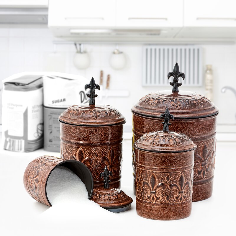 Old Dutch Versailles 4 Piece Kitchen Canister Set ...