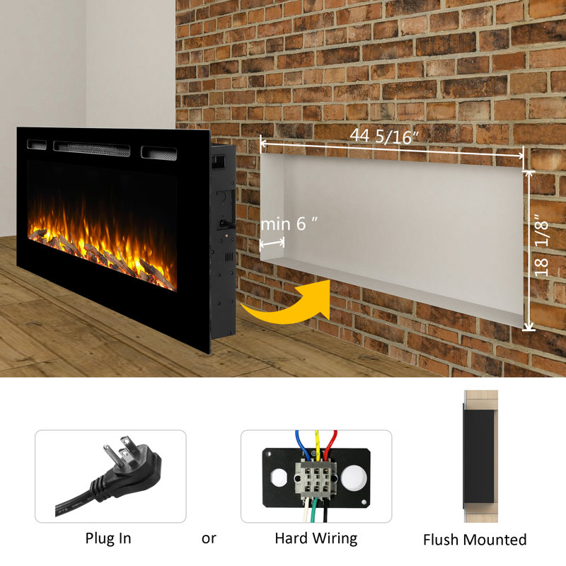 Orren Ellis Iserman Wall Mounted Electric Fireplace Reviews