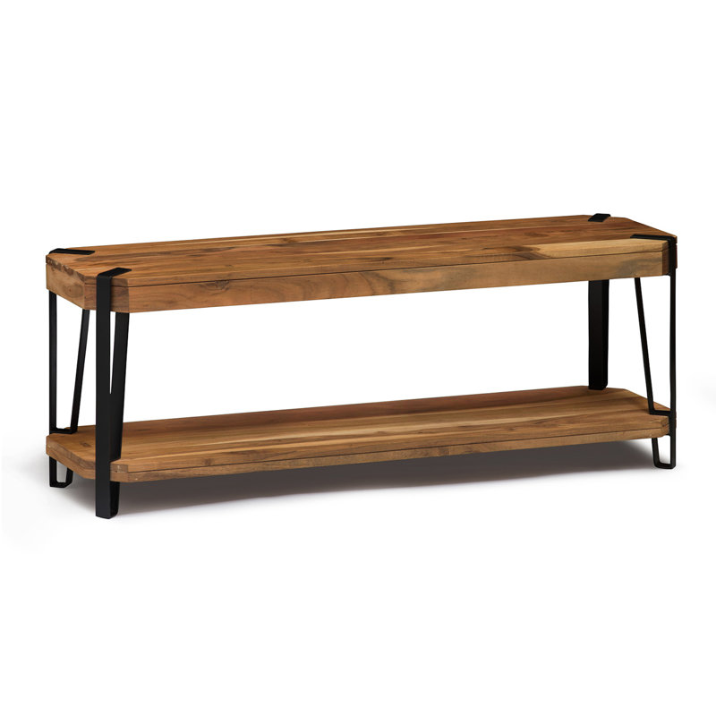 Union Rustic Tindal Wood Storage Bench With Coat Hook Set Hall
