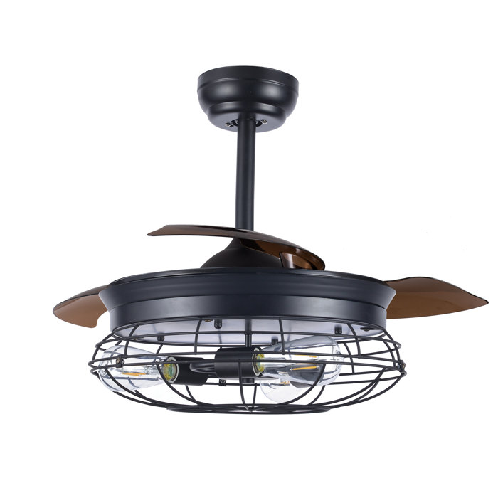 Issleib 4 Blade Ceiling Fan With Remote Light Kit Included