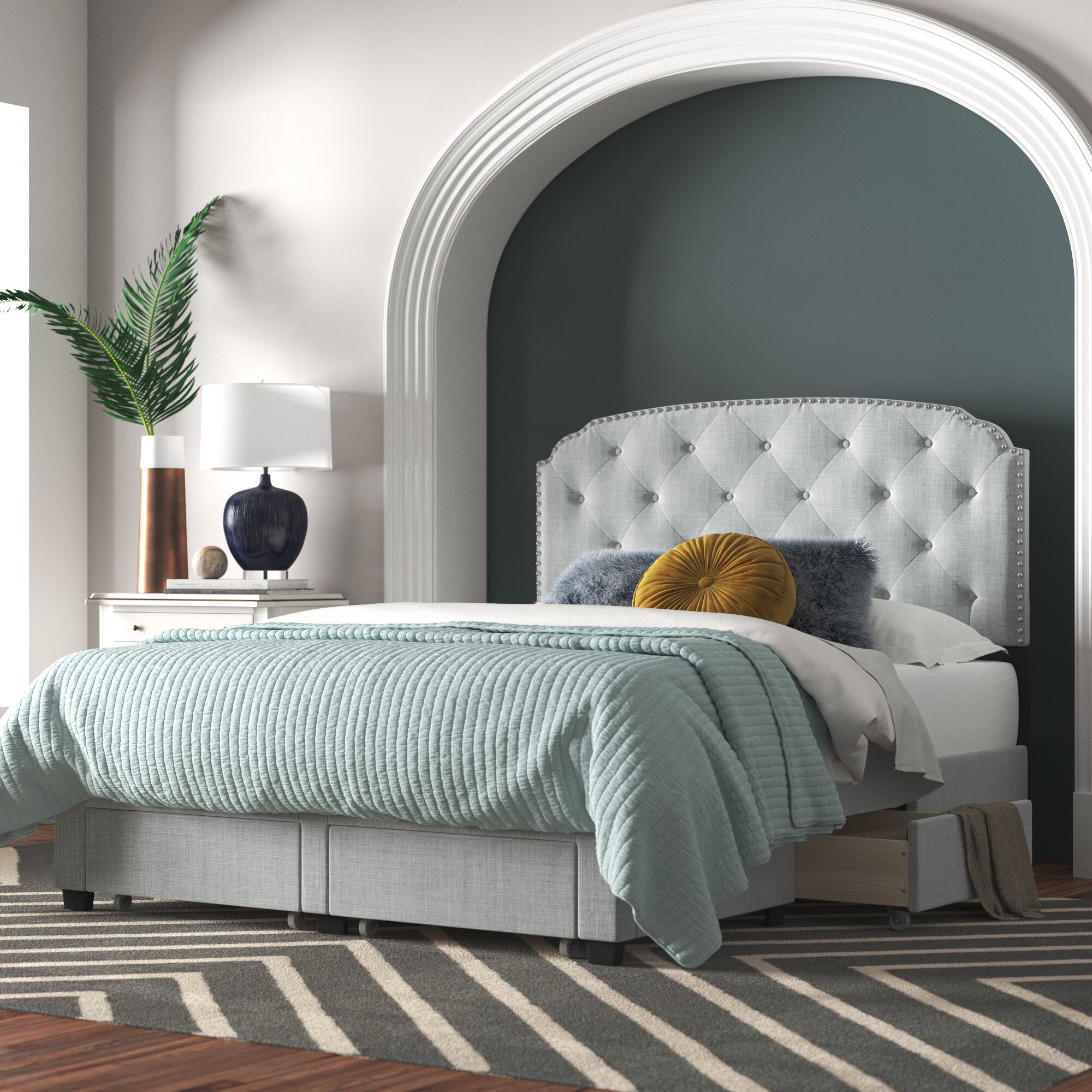 Millicent Upholstered Storage Standard Bed