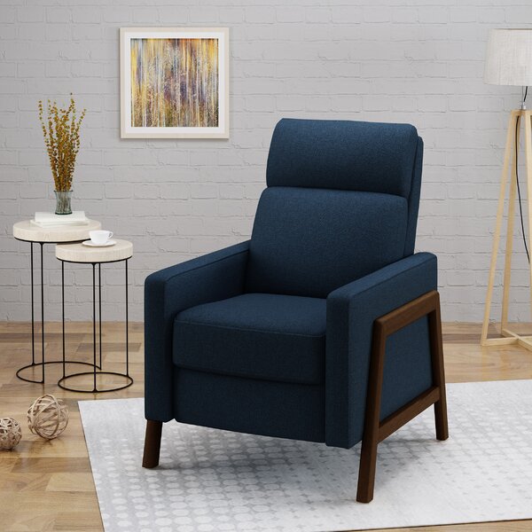 modern blue recliner