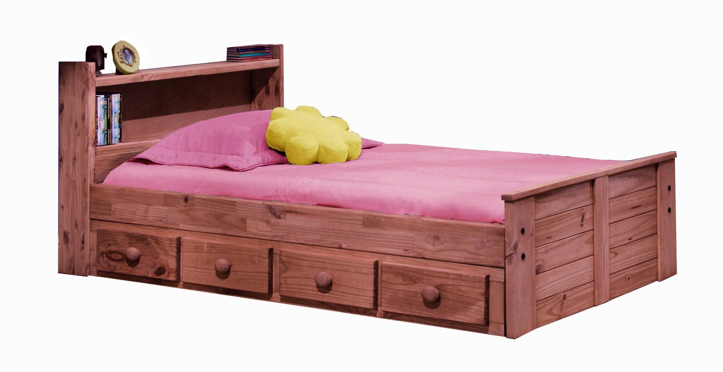 Harriet Bee Chiu Twin Mate S Captain S Bed With Bookcase