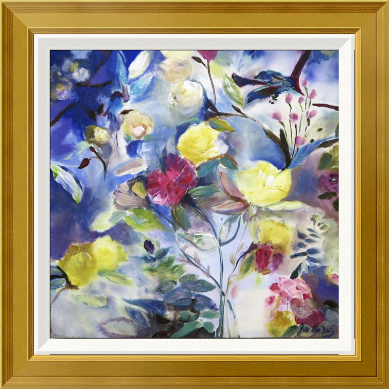 East Urban Home Lovers Lane Framed Oil Painting Print On Canvas