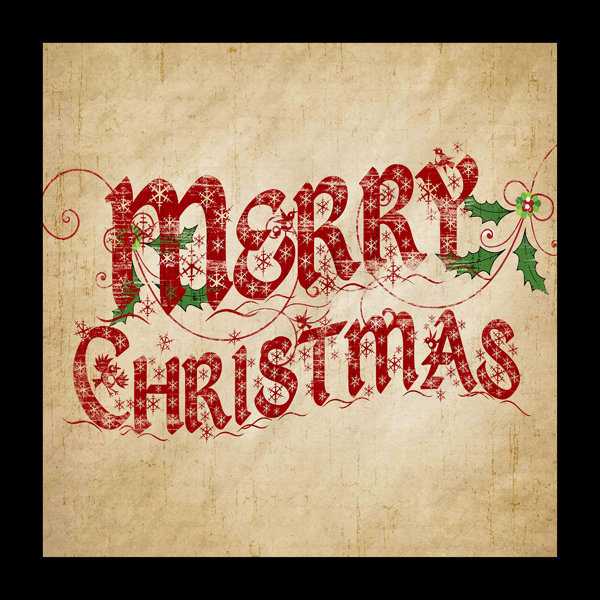 Ptm Images Vintage Christmas Framed Textual Art Wayfair