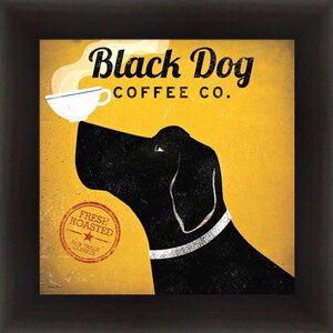 'Black Dog Coffee Company' by Ryan Fowler Framed Vintage Advertisement