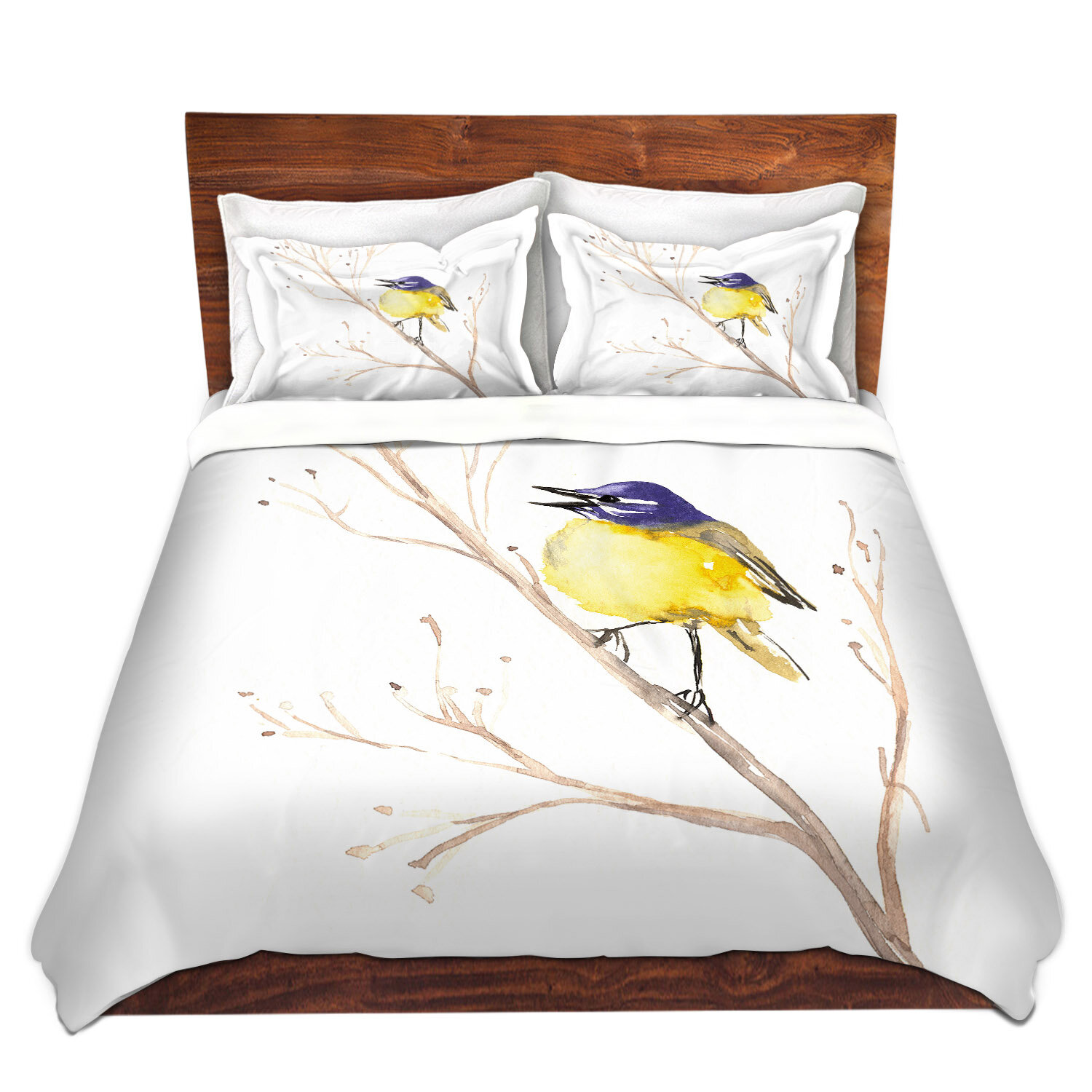 East Urban Home Wagtail Bird Duvet Cover Set Wayfair