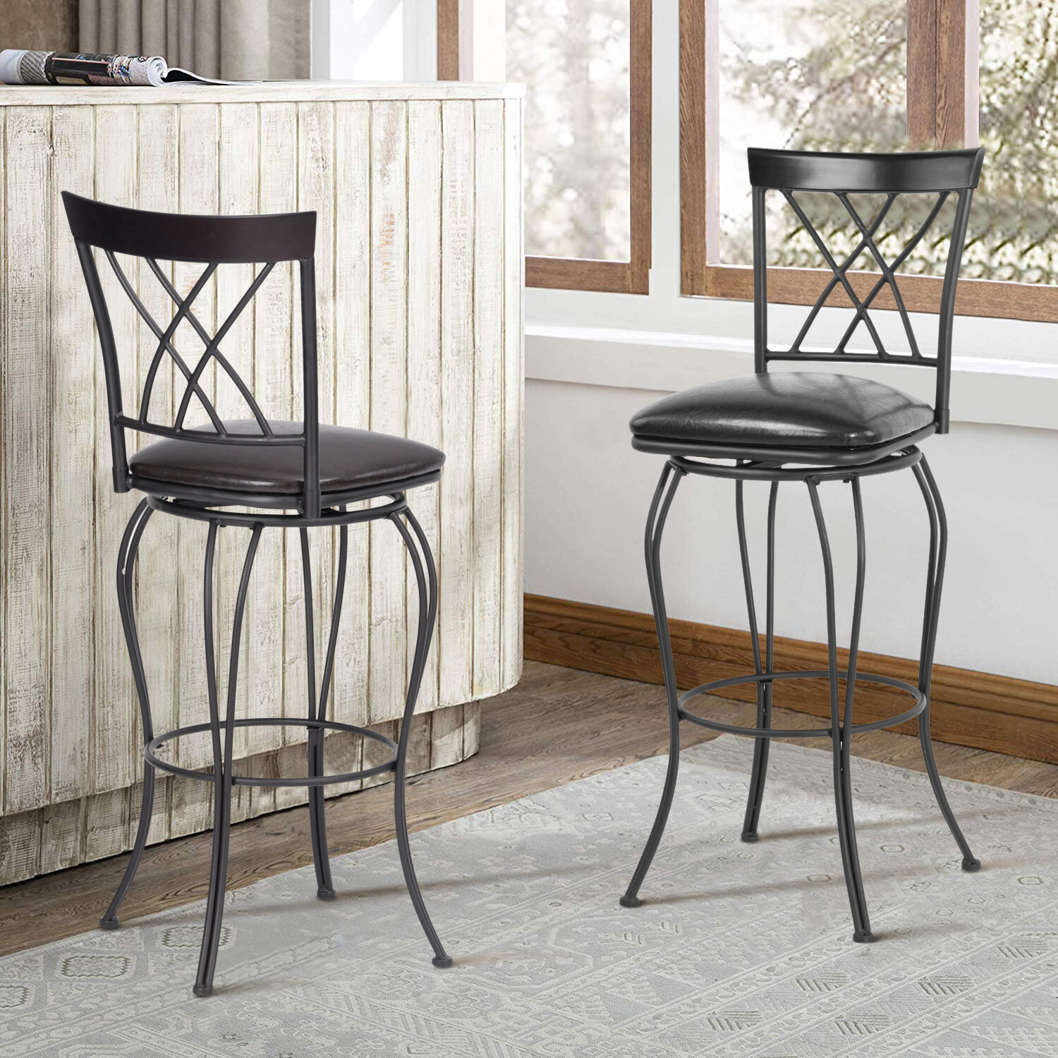 short stool chair with back