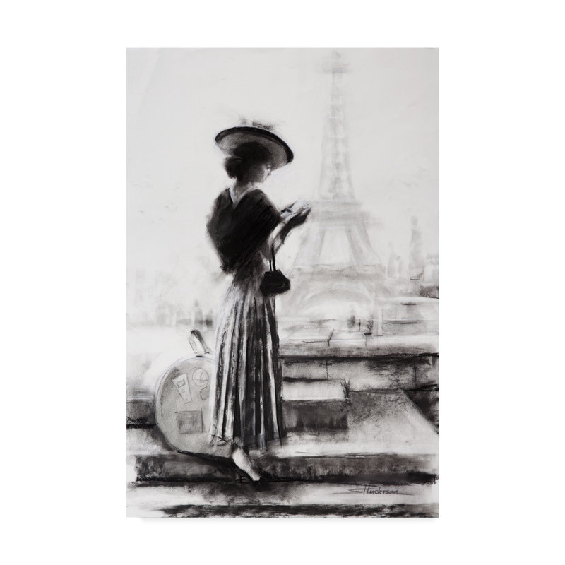 Trademark Art Traveler Charcoal Acrylic Painting Print On