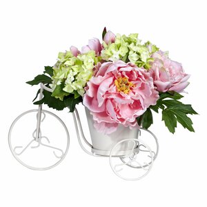 Tricycle Silk Peony and Hydrangeas with Vase