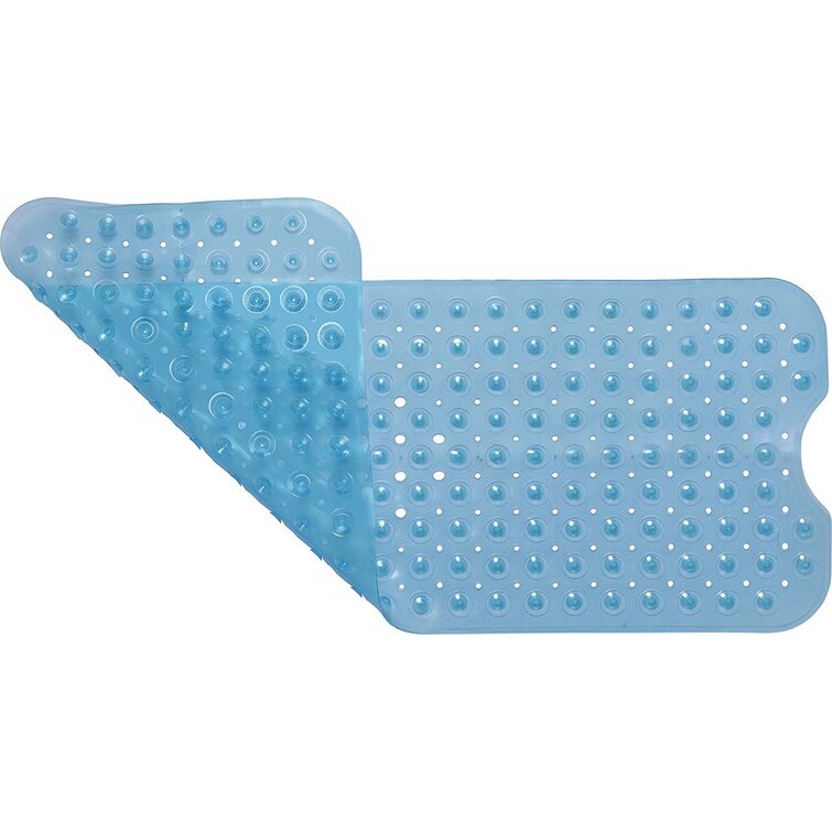 Clear Blue Bathtub Mat Non-Slip Anti-Slip Anti-Bacterial Extra Long Shower Mat 