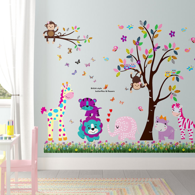 kids animal wall stickers