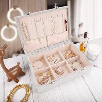 10 Velvet Heart Ring Show Display Box Jewellery Earring Brooch Storage Case FL 
