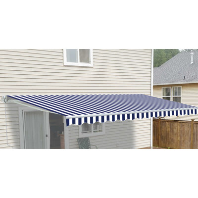 Horeto Com Patio Lawn Garden Awnings Aleko Fab20x10bk81 Retractable Awning Fabric Replacement 20 X 10 Feet Black