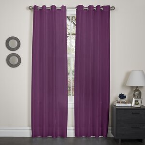Randwick Solid Semi-Sheer Grommet Single Curtain Panel