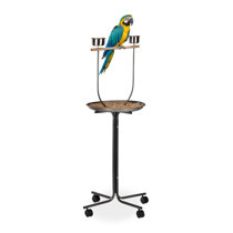 Parrot Play Stand Gym Large Free Standing Perch Classic Style Iron Dirt Tray UK 