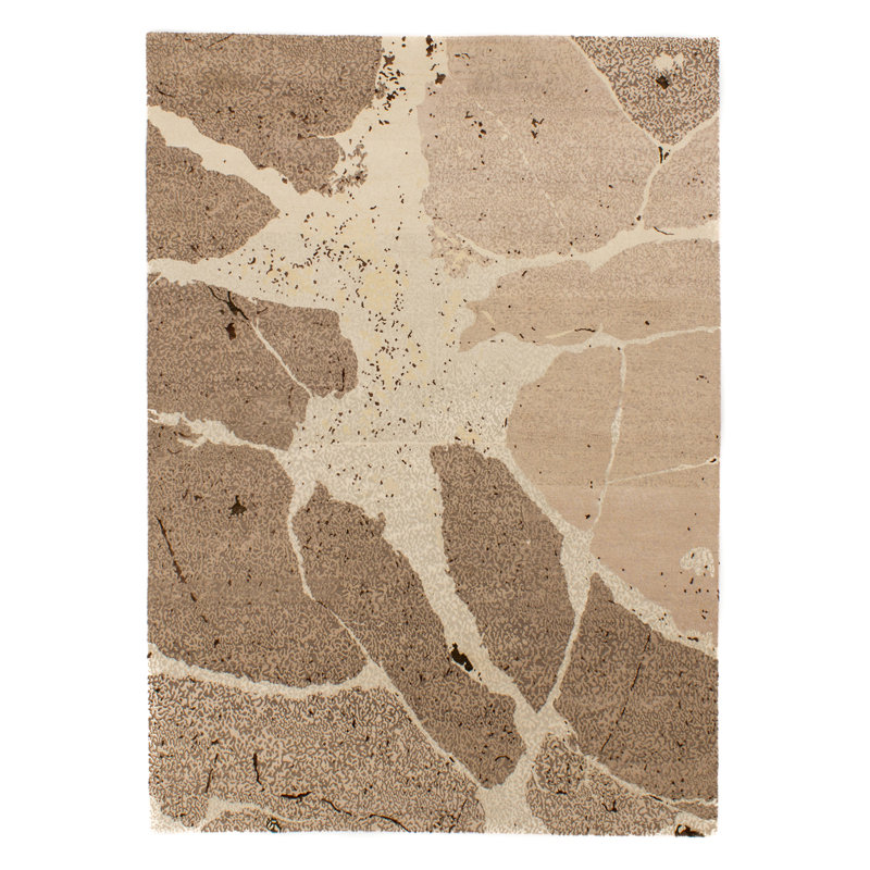 Solo Rugs Grit And Ground Abstract Hand Knotted Wool Beige Area Rug Wayfair