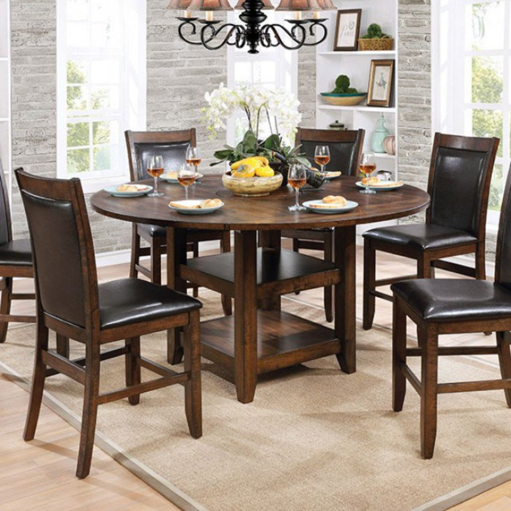 Darby Home Co Declan Wooden Round Counter Height Dining Table