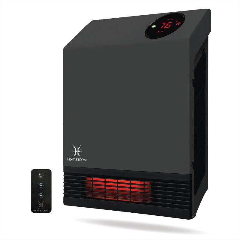 Heat Storm Deluxe 1 000 Watt Electric Infrared Wall Mounted Heater Reviews Wayfair