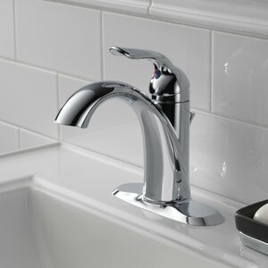 Lahara Single hole Single Handle Bathroom Faucet with Drain Assembly and Diamond Seal Technology