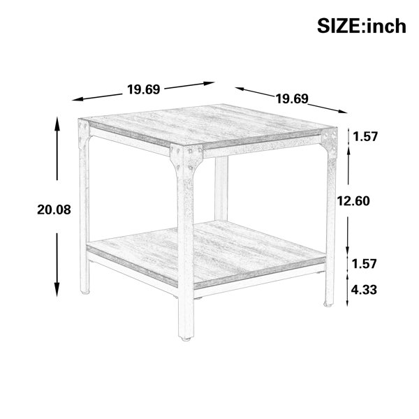 17 Stories Kerley End Table With Storage Wayfair
