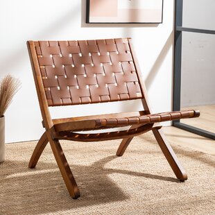 faux leather woven chair