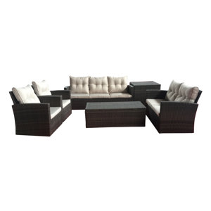 Carlene 6 Piece Sofa Seating Group with Cushion