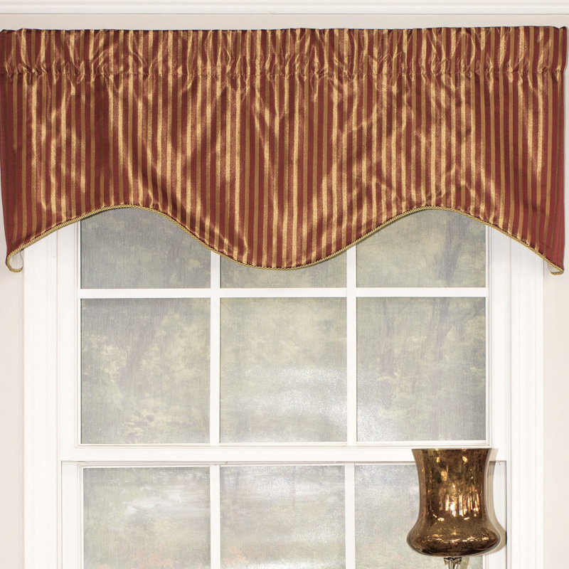 Rlf Home Tuxedo Silk Fire Cornice 50 Window Valance Wayfair