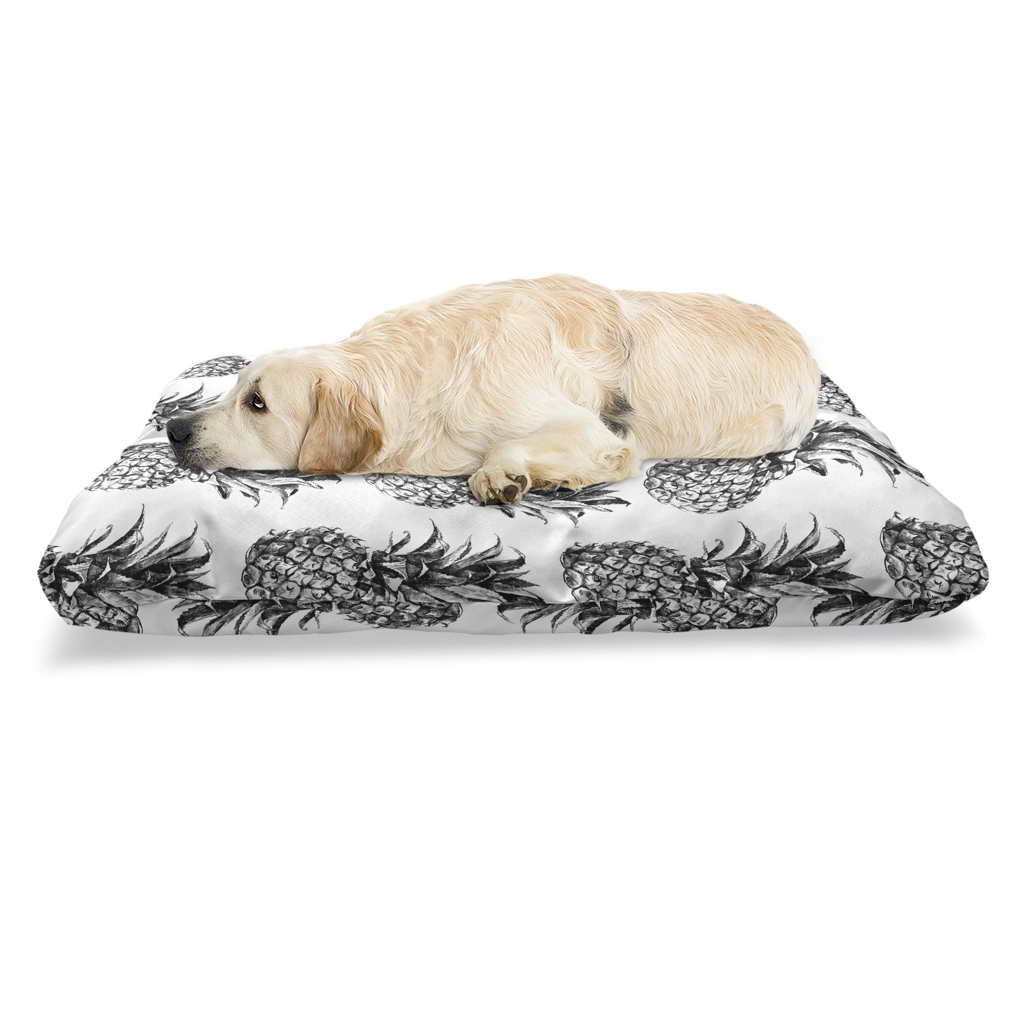 pineapple dog bed large